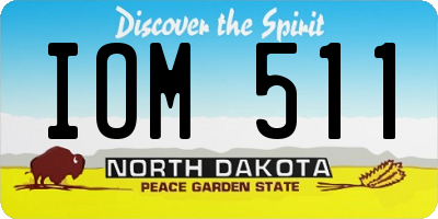ND license plate IOM511