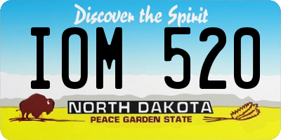 ND license plate IOM520