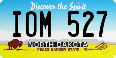 ND license plate IOM527
