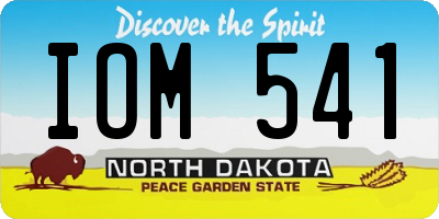 ND license plate IOM541