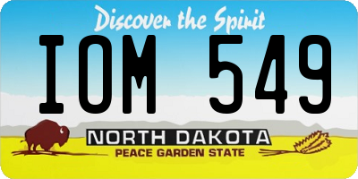 ND license plate IOM549
