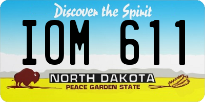 ND license plate IOM611