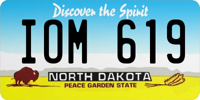 ND license plate IOM619