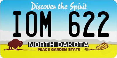 ND license plate IOM622