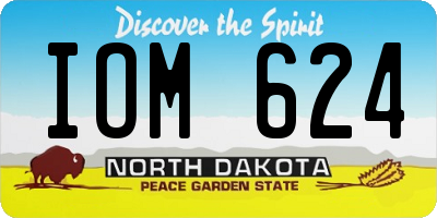 ND license plate IOM624