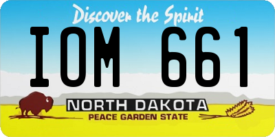 ND license plate IOM661