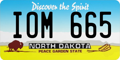 ND license plate IOM665