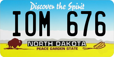 ND license plate IOM676