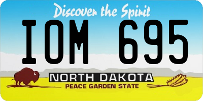 ND license plate IOM695