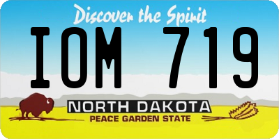 ND license plate IOM719