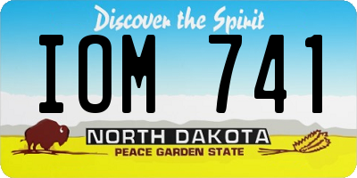 ND license plate IOM741