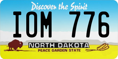 ND license plate IOM776
