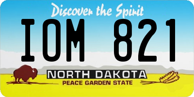 ND license plate IOM821