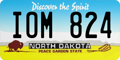 ND license plate IOM824