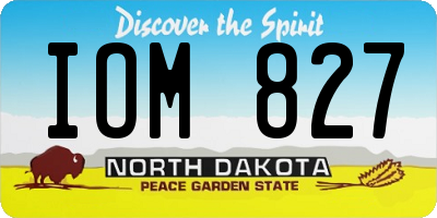 ND license plate IOM827