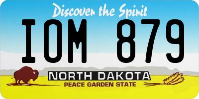 ND license plate IOM879