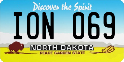 ND license plate ION069