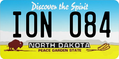 ND license plate ION084