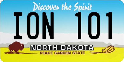 ND license plate ION101