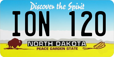 ND license plate ION120