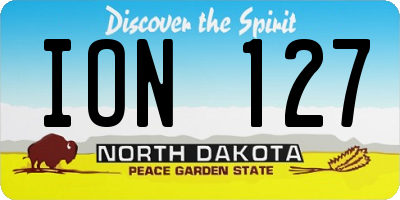 ND license plate ION127