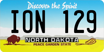 ND license plate ION129