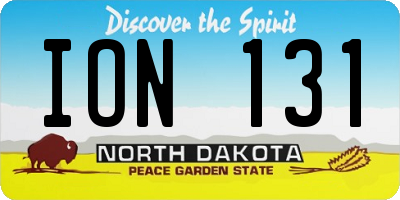 ND license plate ION131