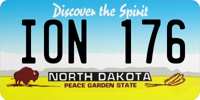 ND license plate ION176