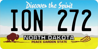 ND license plate ION272