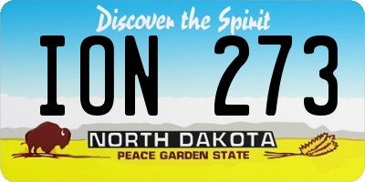 ND license plate ION273