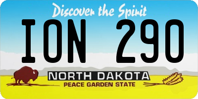 ND license plate ION290