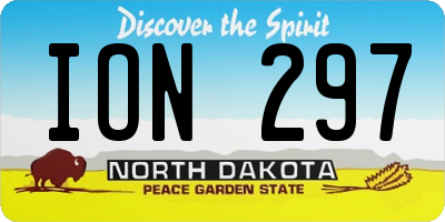 ND license plate ION297