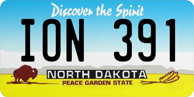 ND license plate ION391