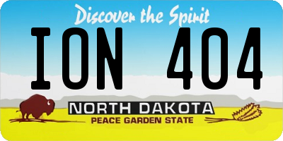 ND license plate ION404