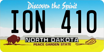 ND license plate ION410