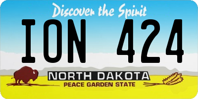 ND license plate ION424