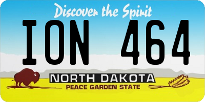 ND license plate ION464