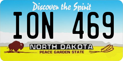ND license plate ION469