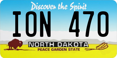 ND license plate ION470