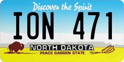 ND license plate ION471