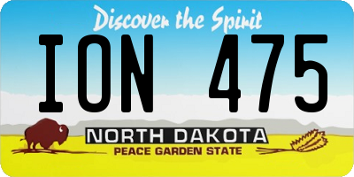 ND license plate ION475