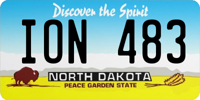ND license plate ION483