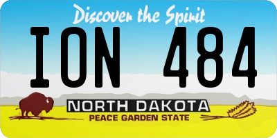 ND license plate ION484