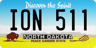ND license plate ION511