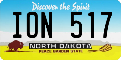 ND license plate ION517