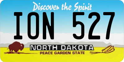ND license plate ION527
