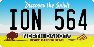 ND license plate ION564