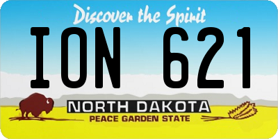 ND license plate ION621