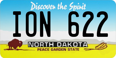 ND license plate ION622