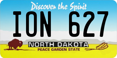 ND license plate ION627